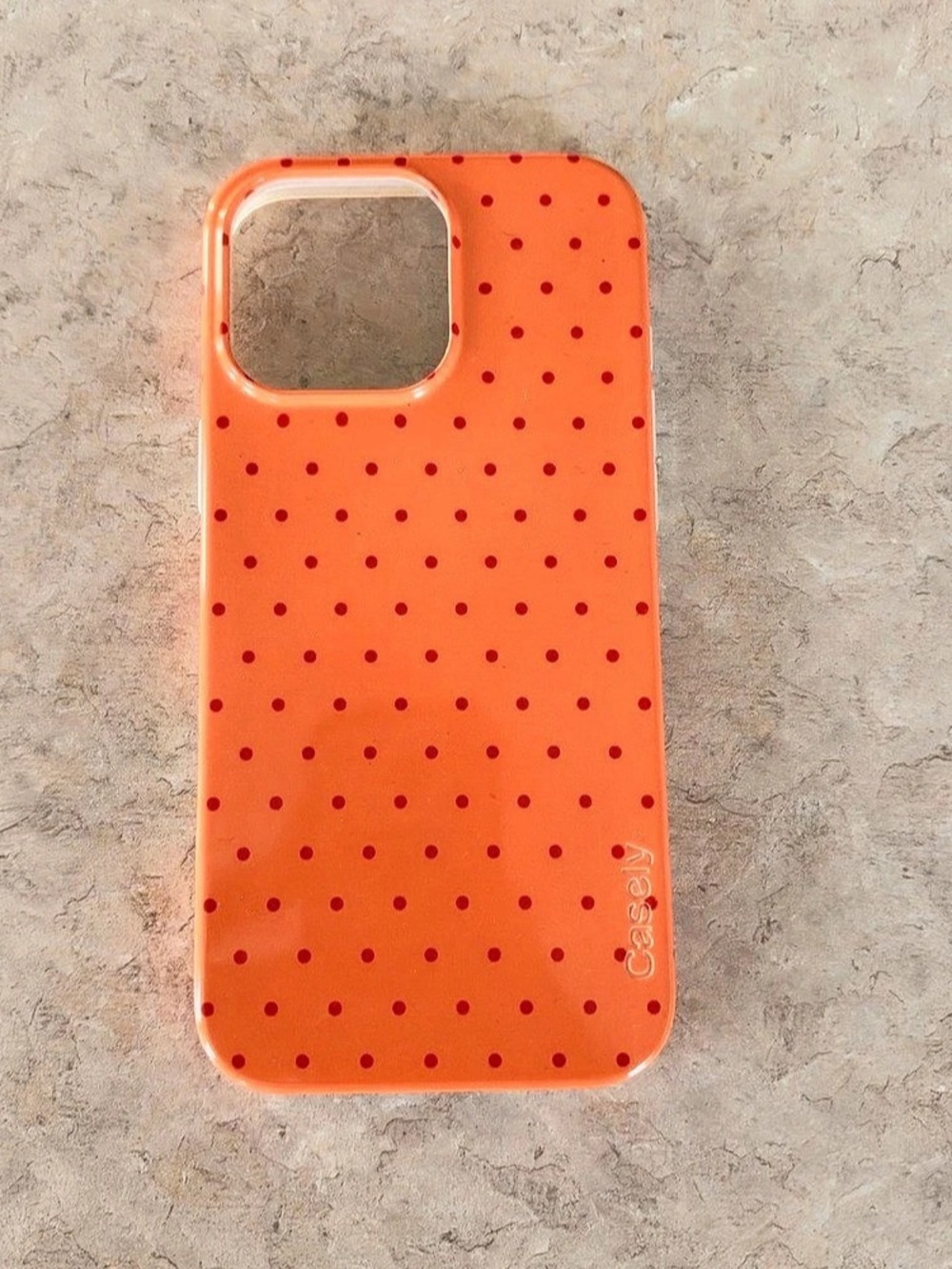 Casely On the Dot Orange Polka Dot Phone Case — iPhone 16 Pro Max